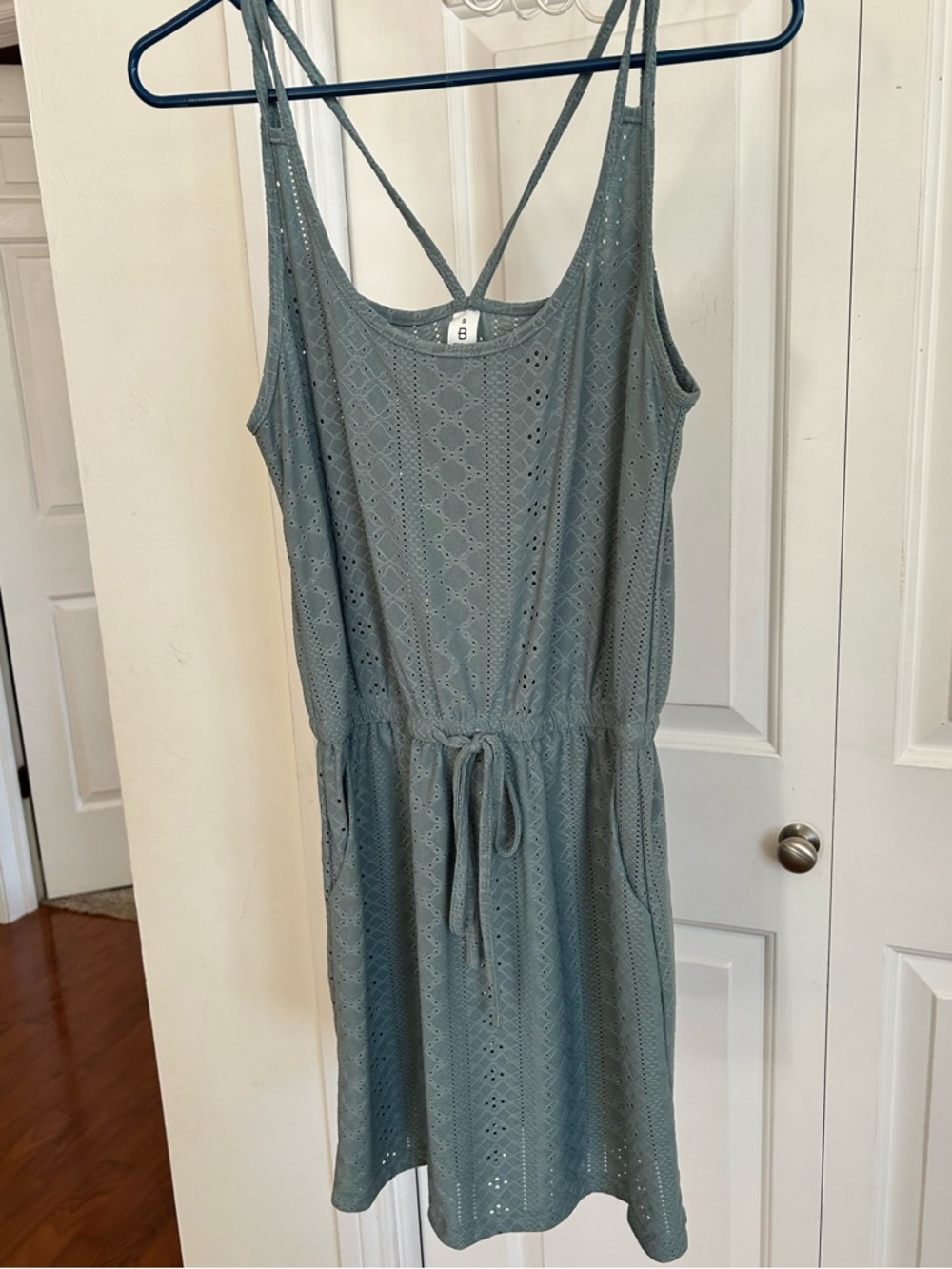 Women's Eyelet Swim Coverup with elastic Drawstring waist